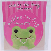 Load image into Gallery viewer, Circle Sticker Pickles the Frog (PINK)
