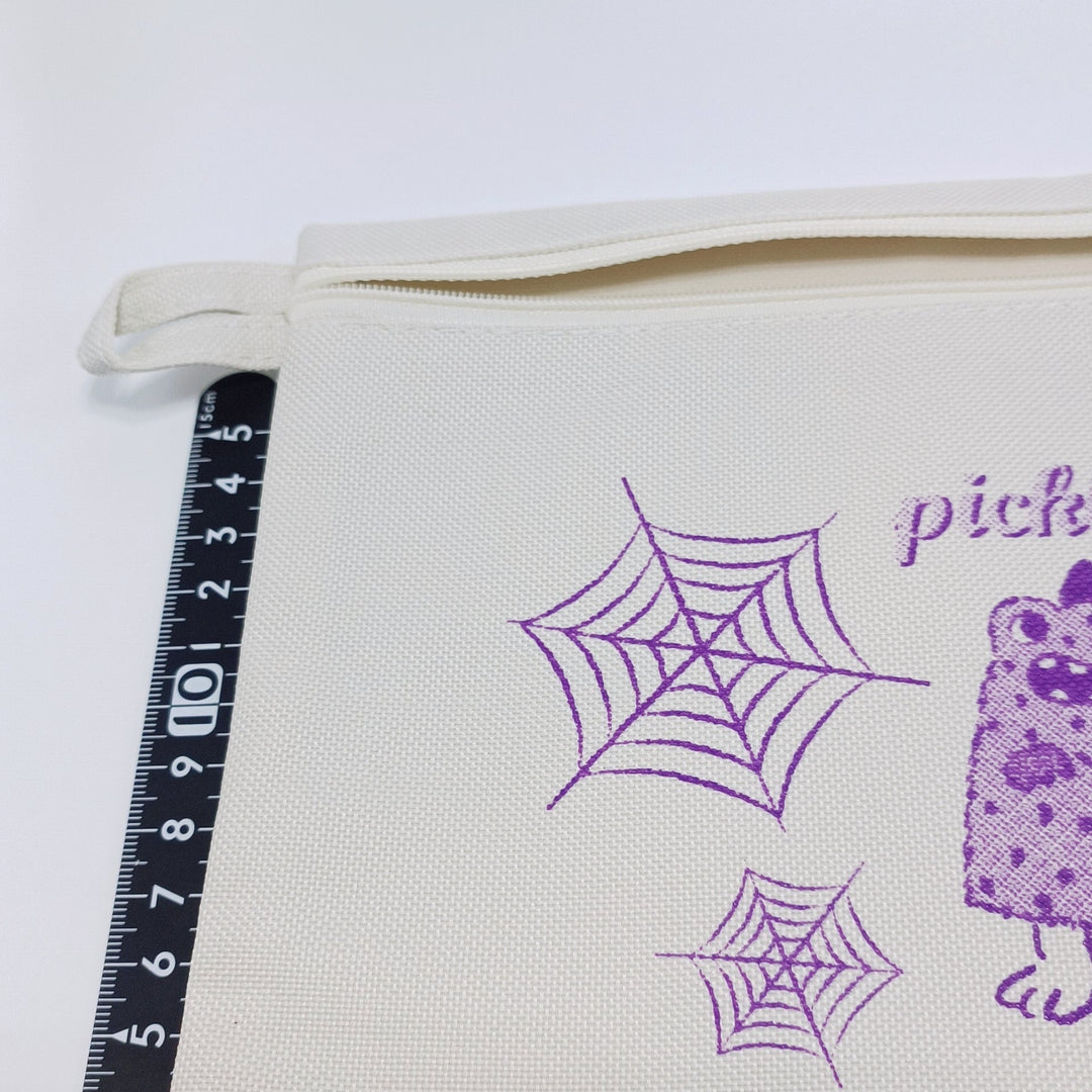 Halloween Pickles the Frog Stationary Zipper Pouch