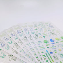 Load image into Gallery viewer, [Posukuma Cafe Limited] Posukuma Planner Sticker Sheet (Nature Green)
