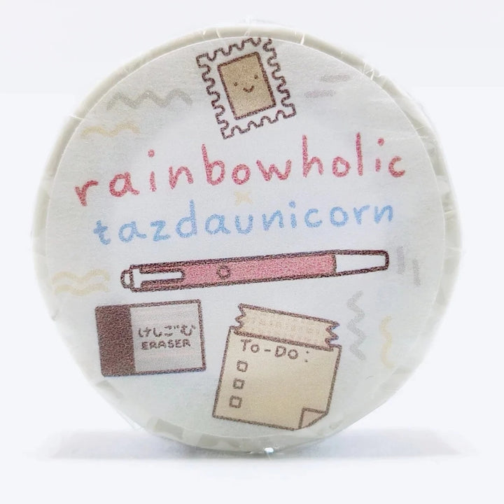 (MT095) Original Rainbowholic x Tazdaunicorn Stationery (Brown Theme) Washi Tape
