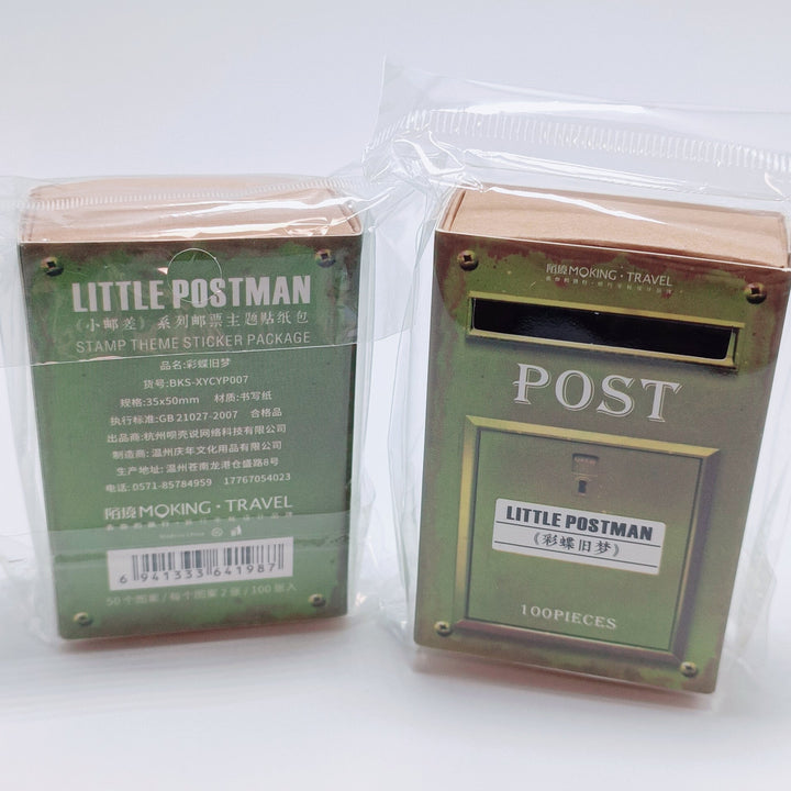 The Little Postman Stamp Theme Stickers