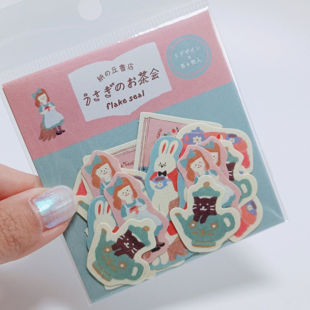 Bunny Tea Party Flake Sticker