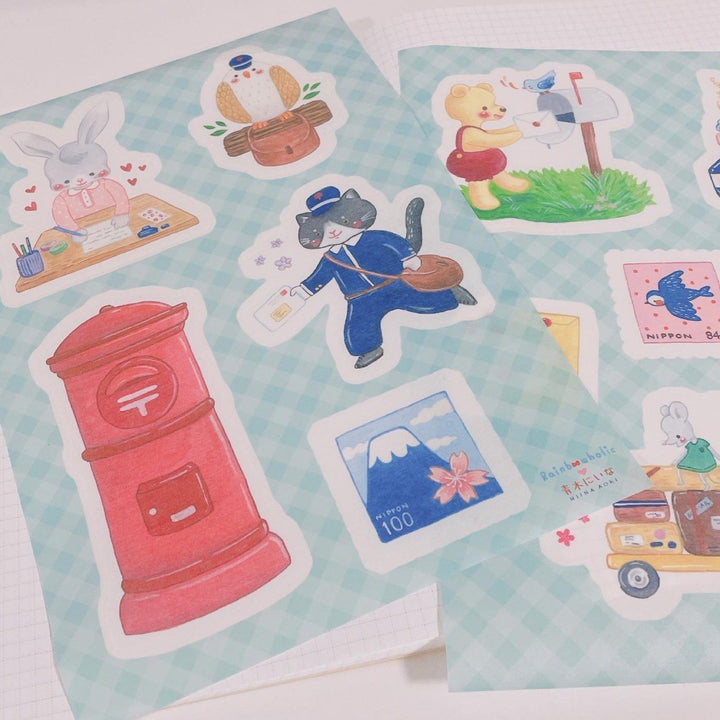 (ST011) Rainbowholic x Niina Aoki Happy Mail Sticker Set (2 sheets)