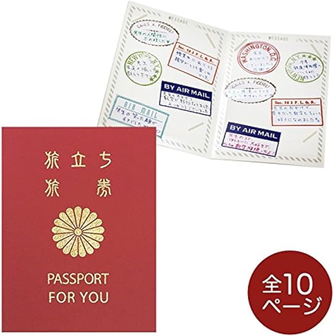 [Pre-order] Passport Message Card + Sticker Set (Red)