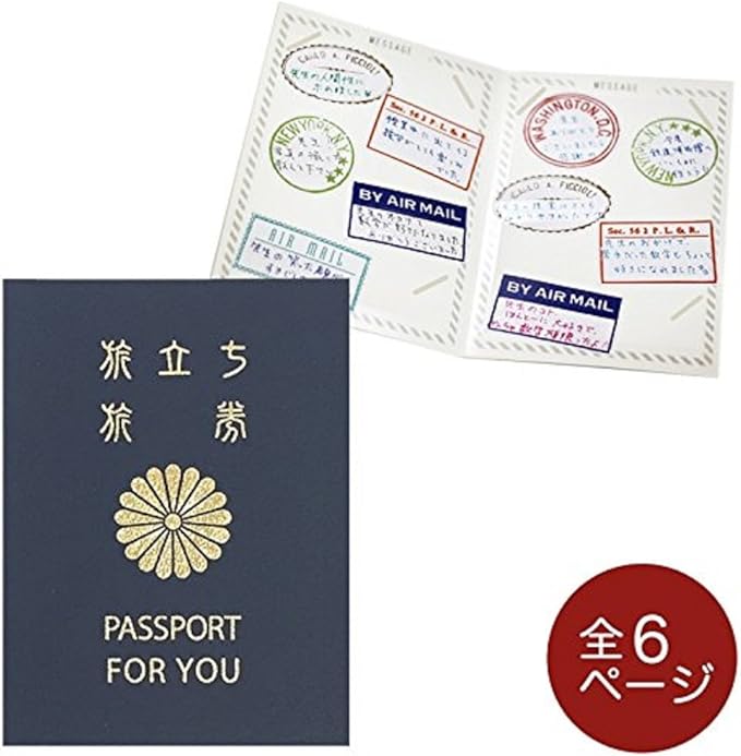 [Pre-order] Passport Message Card + Sticker Set (Navy)