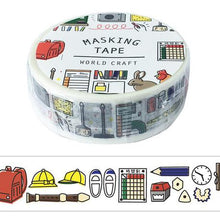Load image into Gallery viewer, Kawaii Stationery, Bread, &amp; School Washi Tape Set of 3
