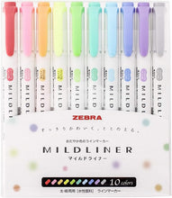 Load image into Gallery viewer, [Pre-order] Zebra Mildliner Pastel Highlighter Set (10 pcs.)
