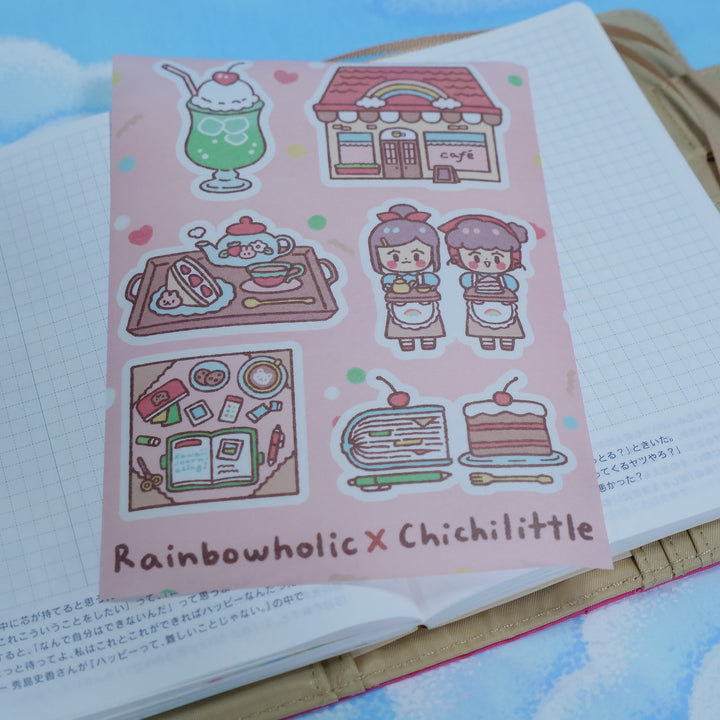 (ST030) Rainbowholic x Chichilittle Philippine Theme A6 Sticker Set (2 pcs.)