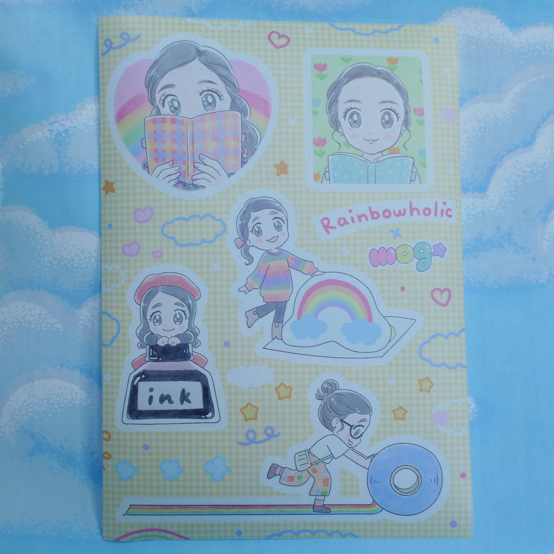 (ST017) Rainbowholic x mog A5 Sticker Sheet Set (2 pcs.)