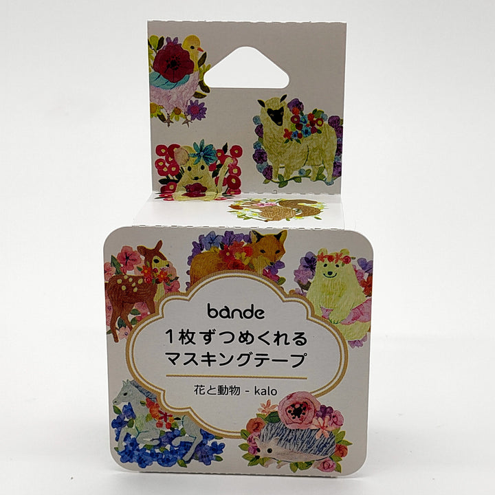 Bande Kawaii Animal and Flowers Roll Sticker