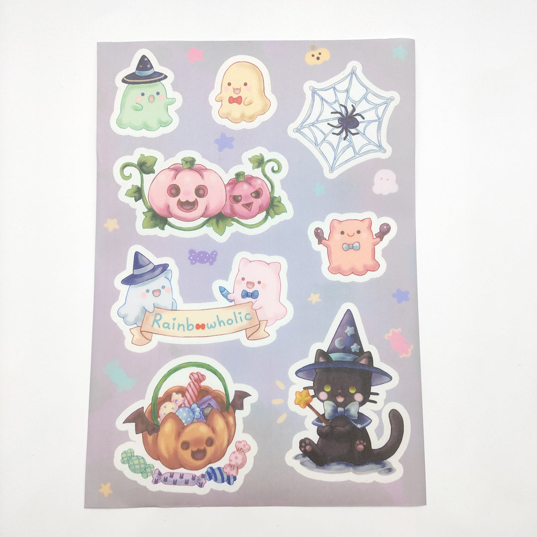 (ST044) Rainbowholic x @judy_chii Collaboration Halloween Sticker Set (2 sheets)