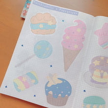 Load image into Gallery viewer, (ST009) Rainbowholic x Poppy Paper Collaboration Galaxy Sweets Sticker Set (2 sheets)
