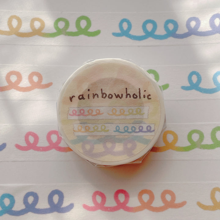 (MT008) Original Rainbow Swirls Washi Tape