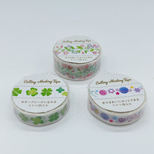 Load image into Gallery viewer, Floral &amp; Planet Cutting Masking Tape Washi Tape Set (3 pcs.)
