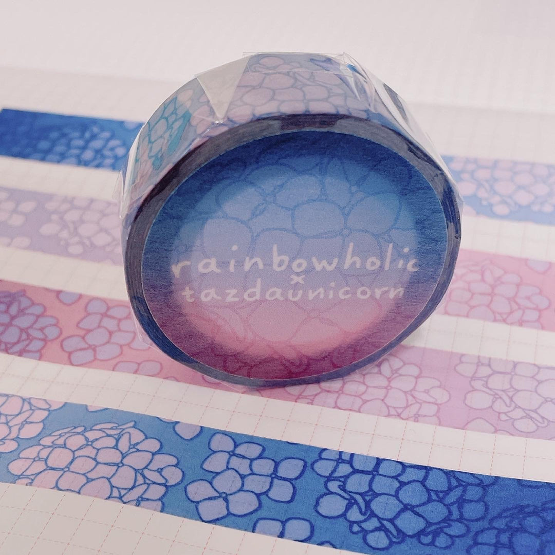(MT031) Original Rainbowholic x Tazdaunicorn Hydrangeas / Ajisai Collaboration Washi Tape