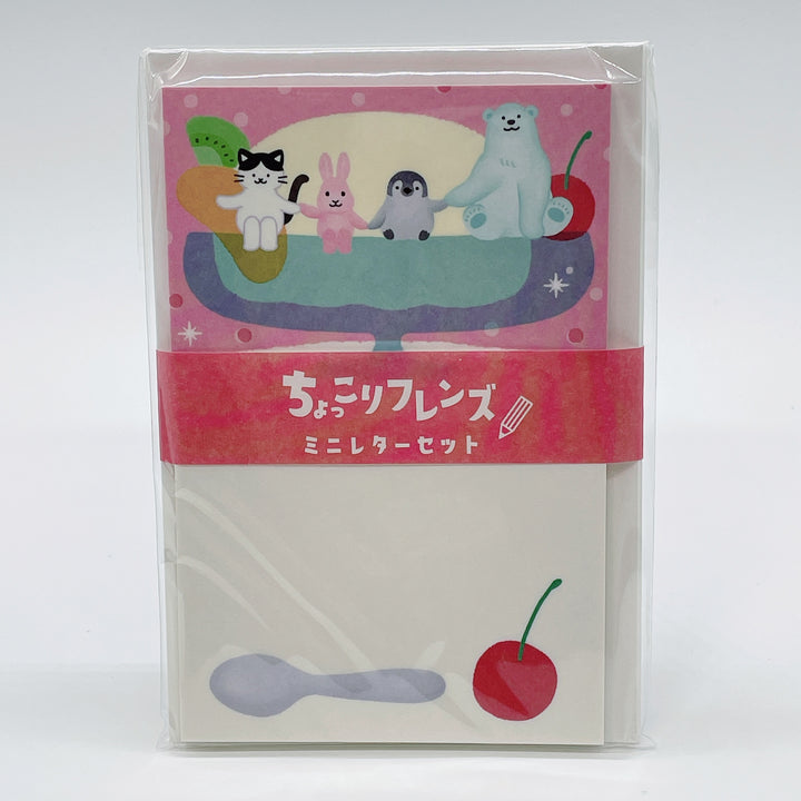 Animal Friends and Fruits Ice Cream Mini Letter Set