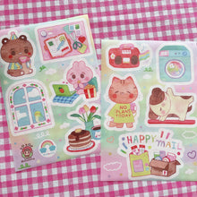 Load image into Gallery viewer, (ST035) Rainbowholic x Chichilittle Kawaii Daily Life Sticker Set (2 sheets)

