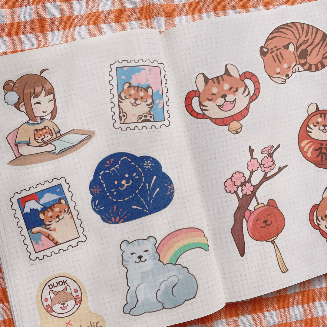 (ST018) Original Rainbowholic x DLIOK Collab Year of the Tiger Sticker Set (2 sheets)