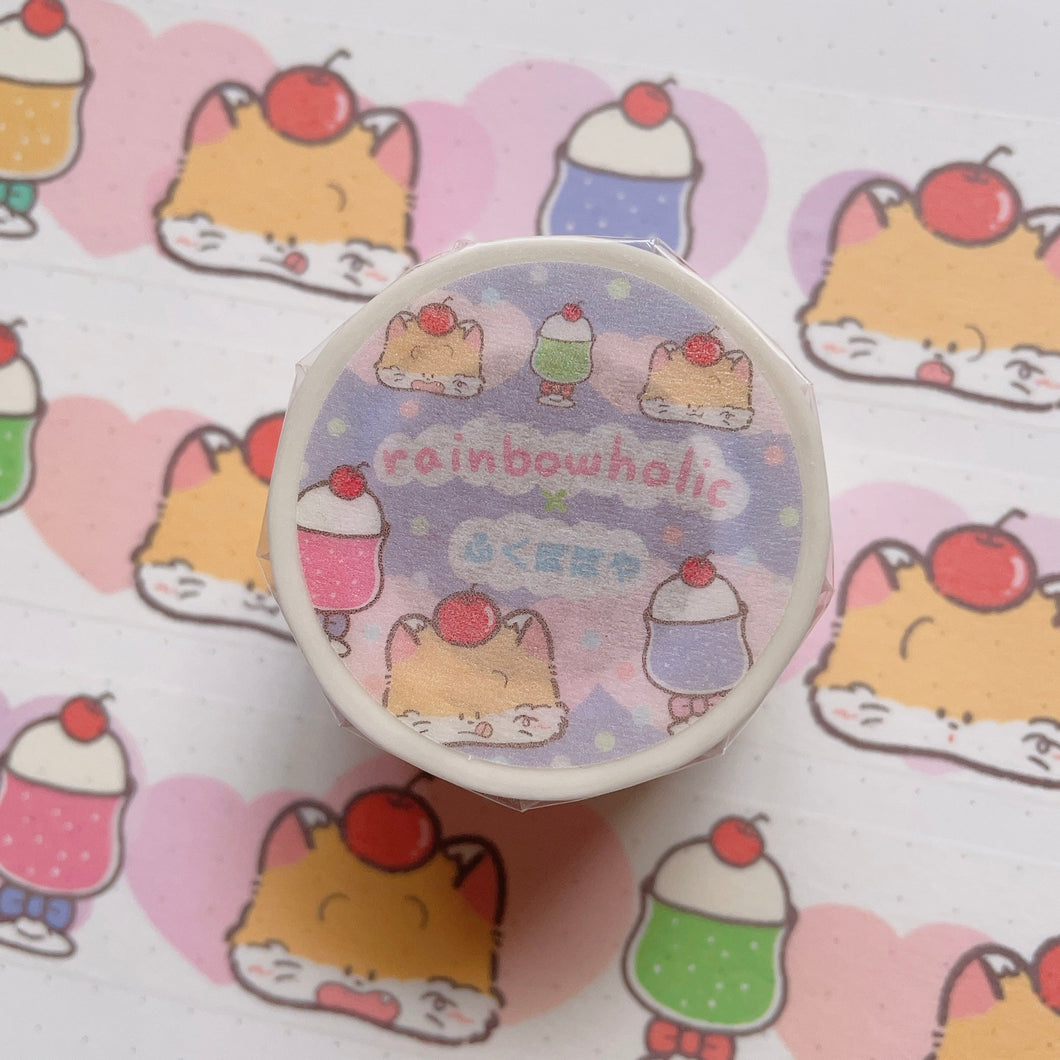 (MT087) Rainbowholic x Fukupopoya Cream Soda 3cm Washi Tape