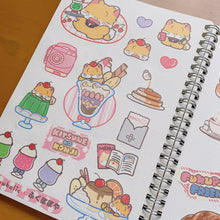 Load image into Gallery viewer, (ST067) Rainbowholic x Fukupopoya Bungu Kissa &amp; Bakery A5 Sticker Sheet Set (2 sheets)
