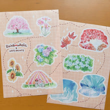 Load image into Gallery viewer, (ST052) Rainbowholic x Kate Paints Beautiful Scenery / Seasons Sticker Set (2 sheets)
