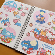Load image into Gallery viewer, (ST042) Rainbowholic x Ochame Friends Sakura Series A5 Sticker Sheet Set
