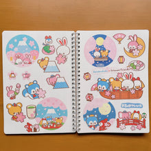 Load image into Gallery viewer, (ST042) Rainbowholic x Ochame Friends Sakura Series A5 Sticker Sheet Set
