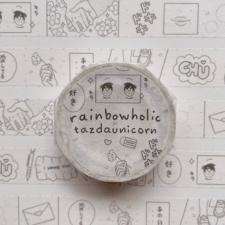 (MT078) Ruban Washi Original Rainbowholic x Tazdaunicorn Shoujo Manga