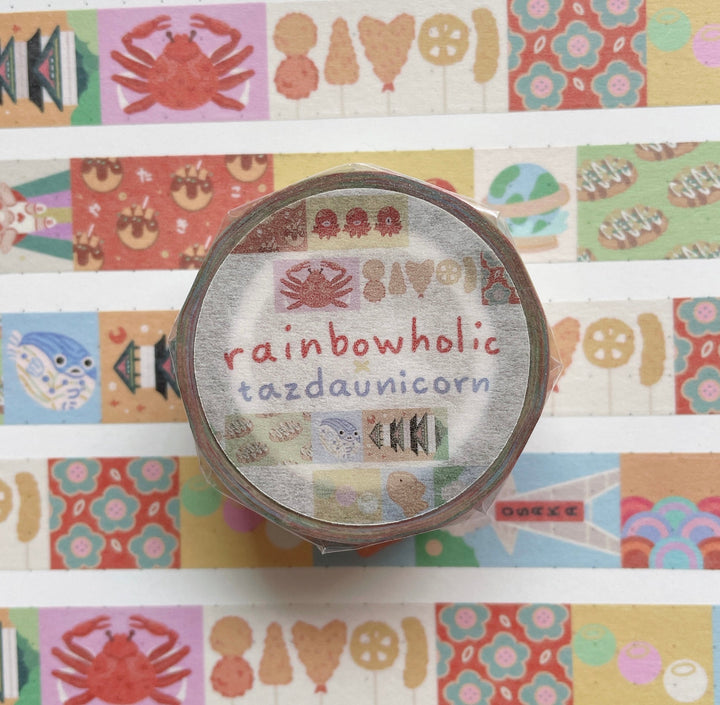 (MT074) Original Rainbowholic x Tazdaunicorn Osaka Washi Tape