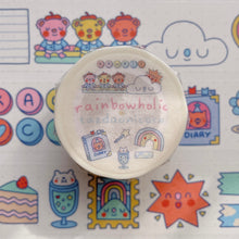 Load image into Gallery viewer, (MT065) Rainbowholic x Tazdaunicorn Bunkissa (Stationery Cafe) 3cm Washi Tape
