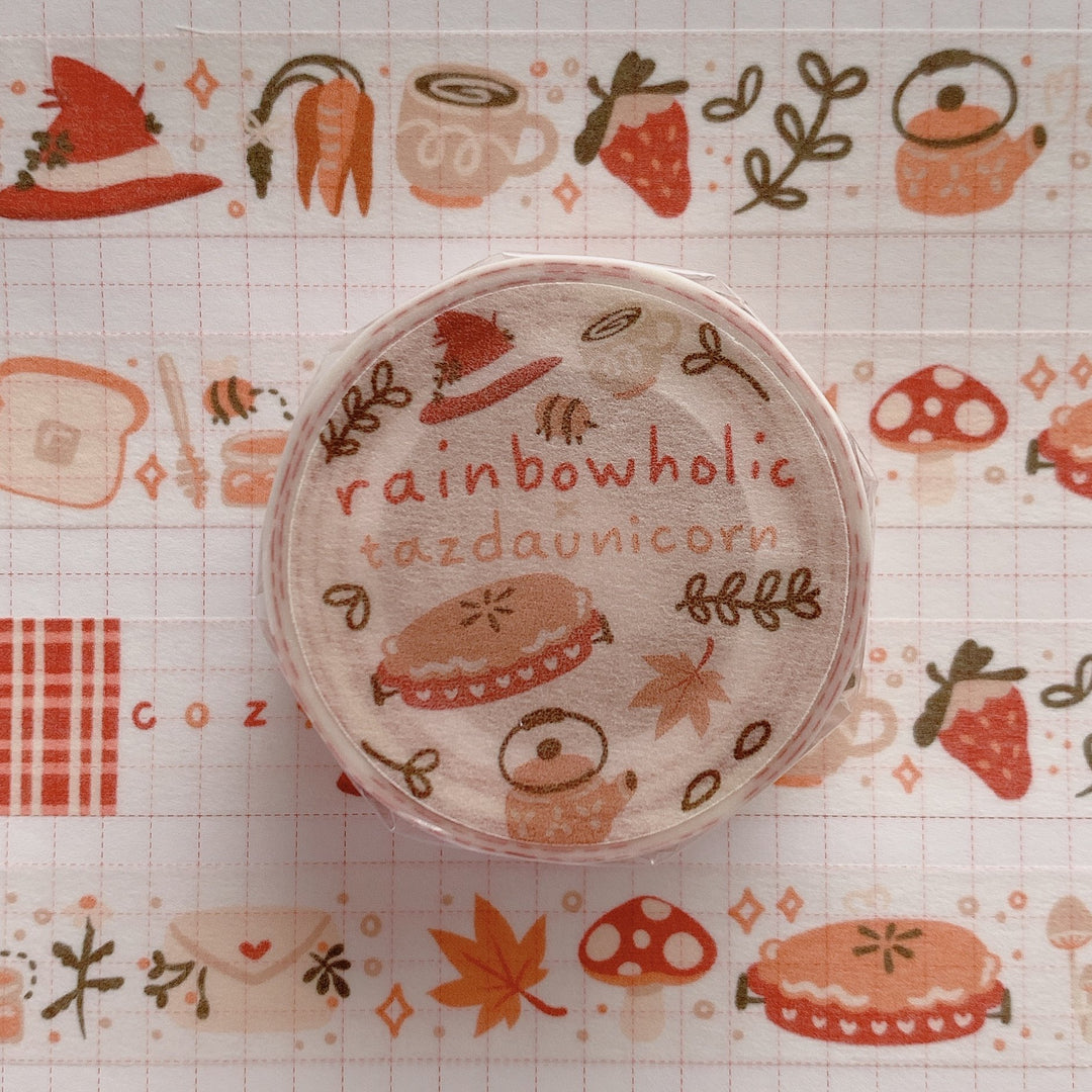 (MT033) Original Rainbowholic x Tazdaunicorn "Cozy Autumn" Collaboration Washi Tape
