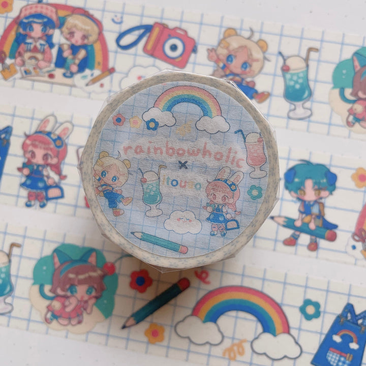 (MT083) Rainbowholic x itousa Bungu Kissa (Stationery Cafe) 3cm Washi Tape