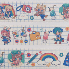 Load image into Gallery viewer, (MT083) Rainbowholic x itousa Bungu Kissa (Stationery Cafe) 3cm Washi Tape
