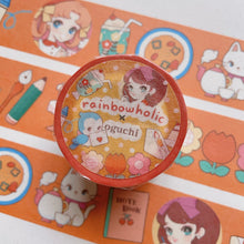 Load image into Gallery viewer, (MT081) Rainbowholic x oguchi Bungu Kissa (Stationery Cafe) 3cm Washi Tape
