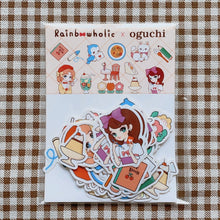 Load image into Gallery viewer, (FS007) Rainbowholic x oguchi Bungu Kissa (Stationery Cafe) Flake Seal

