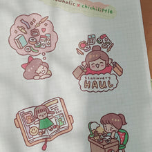 Load image into Gallery viewer, (ST057) Rainbowholic x Chichilittle Stationery Haul A6 Sticker
