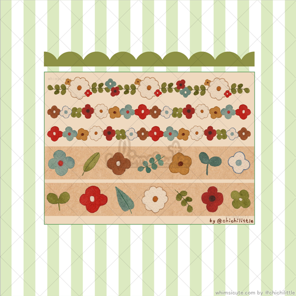 Whimsicute KRAFT - Cute Nature Sticker Sheet